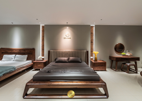 Giường ngủ gỗ óc chó BENTLEY GN - 01